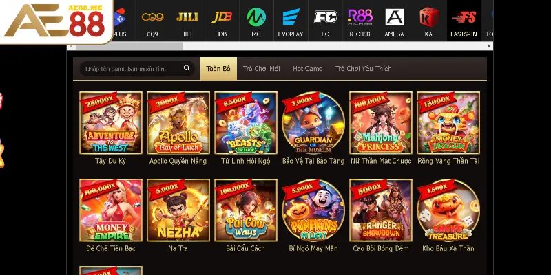Nổ Hũ AE88 - Thưởng Nạp Lại Lên Đến 1% Cực Khủng 3 FAST SPIN cung cấp mức thưởng khủng